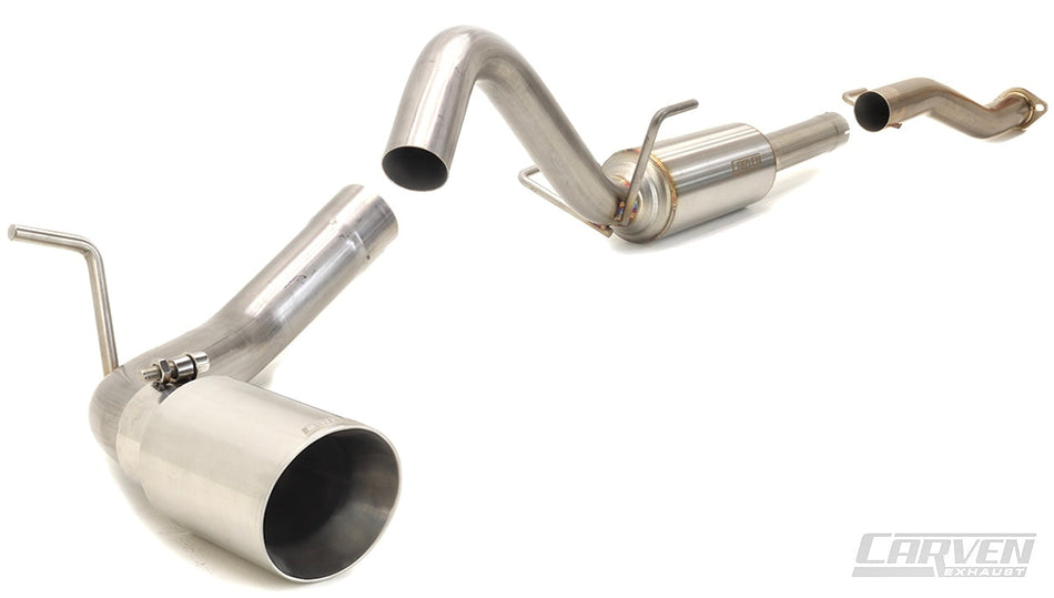 2016-2023 Toyota Tacoma 3.5L Carven Exhaust Cat-Back Exhaust Kit | 4.0” Single Stainless Tip | Short Bed 5' | CT1003