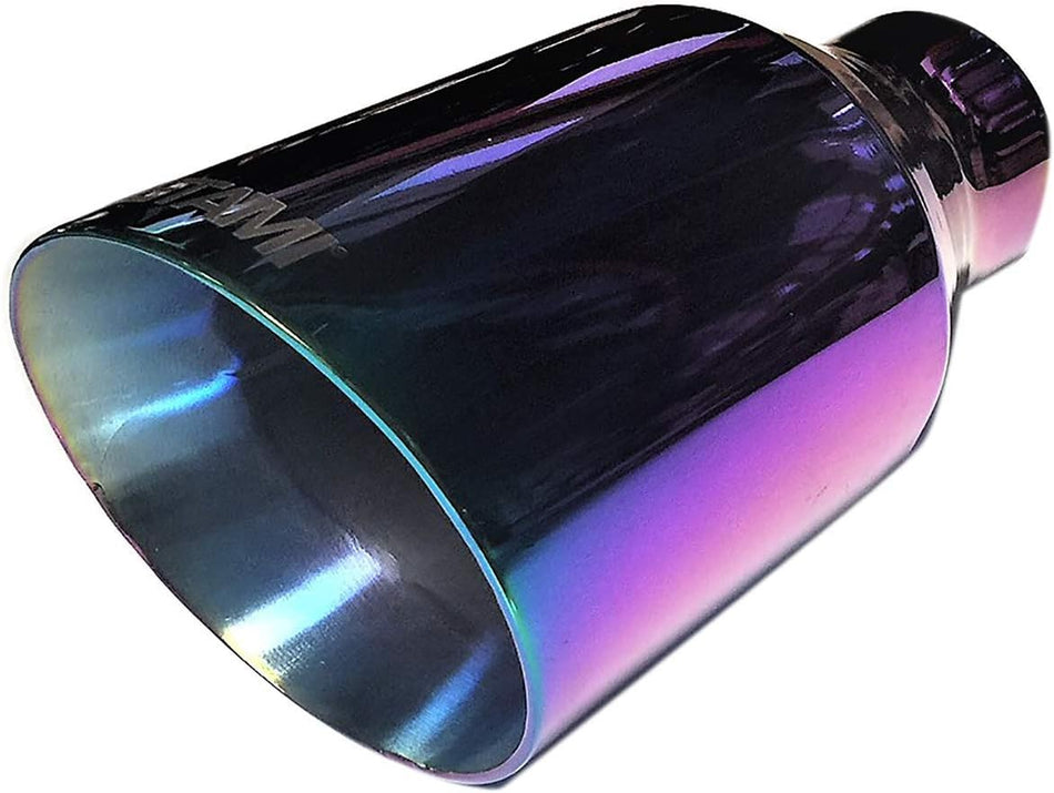 Netami | NT-2471 | Exhaust Tip Stainless Steel Double Wall with Purple/Blue shift color