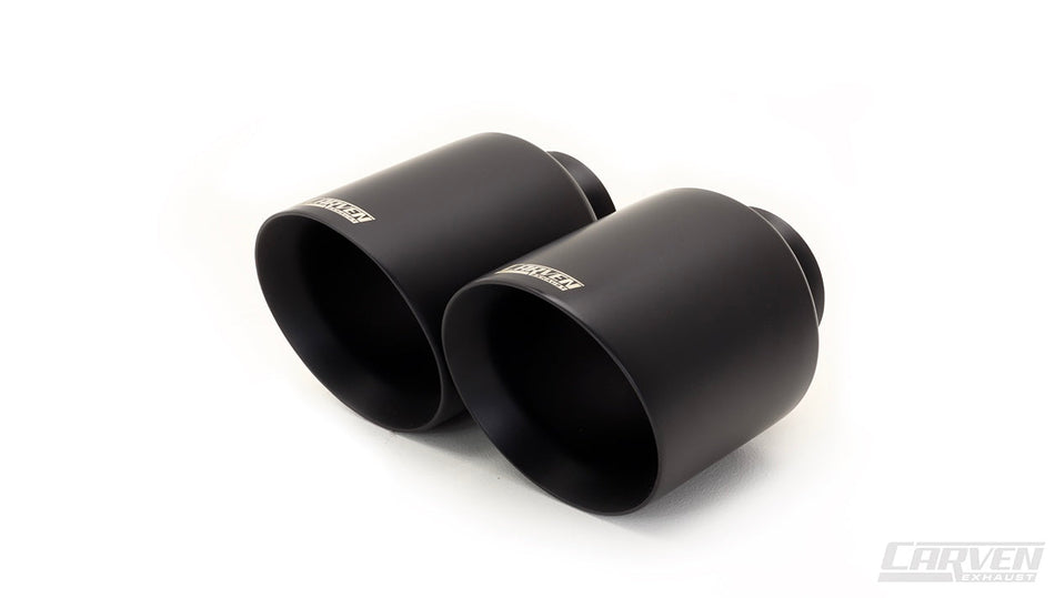 2015-2024 Dodge Charger Carven Exhaust 5.0" Tip Replacement Set | CERAKOTE BLACK | CD1003