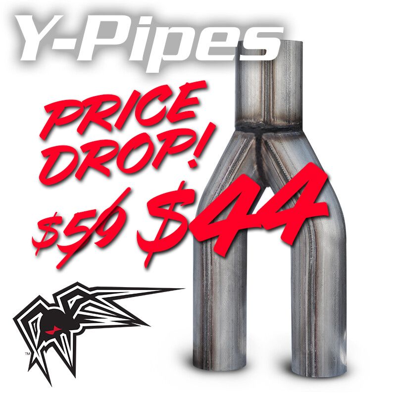 Black Widow Y Pipe - 3" single/3" dual (SKU #BW0015-33)