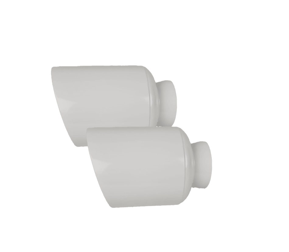NETAMI Dodge Charger V8 Exhaust Tip Gloss Powder Coated 2015 - 203 | White | 2 Pack
