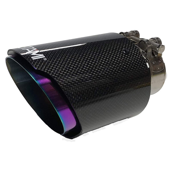 Netami | NT-2553 | Carbon Fiber Exhaust Tip Purple 2-1/2″ Inlet x 4″ Outlet x 7″ Length
