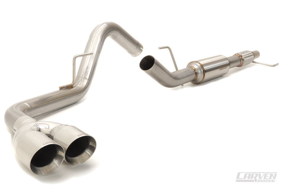 2015-2020 Ford F-150 EcoBoost Carven Exhaust Cat-Back Kit – 4” Dual Stainless Exit Tip | CF1007