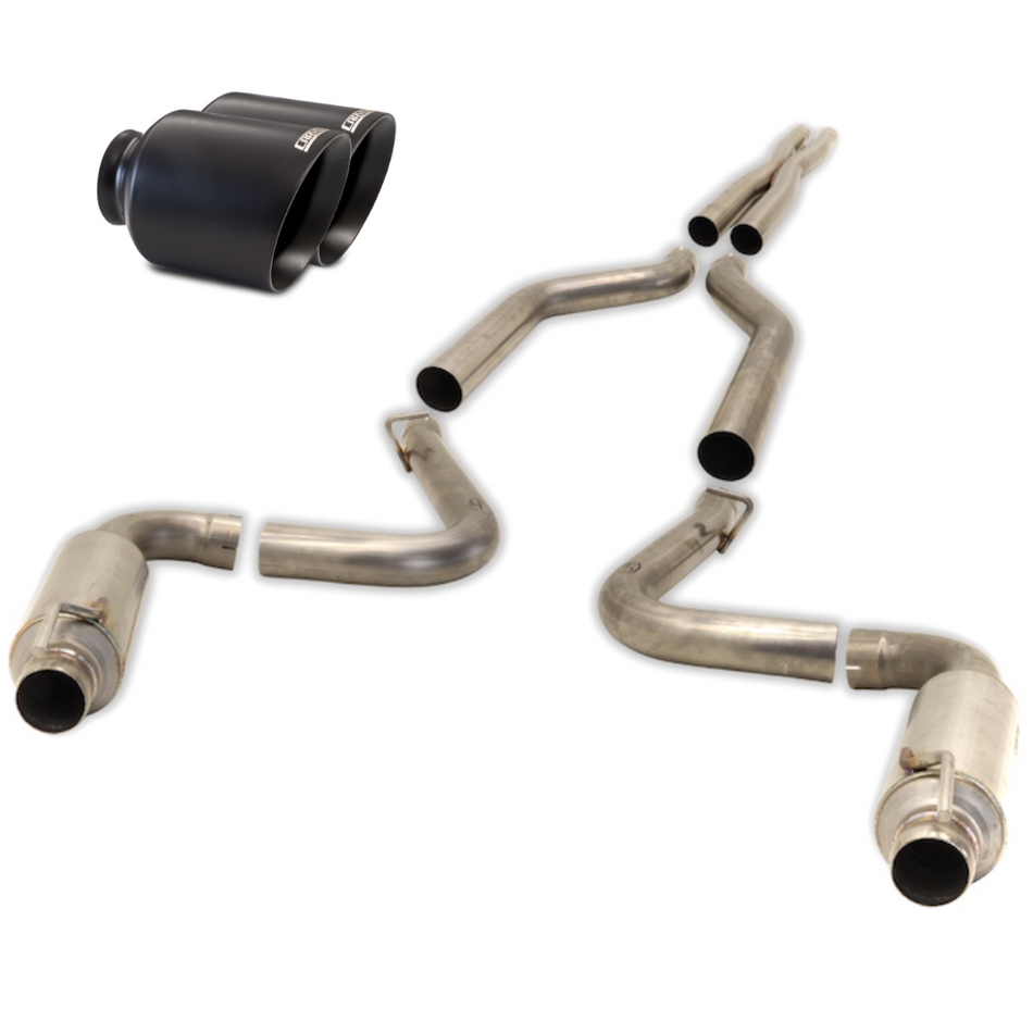 *Last Call* 2015-2024 Dodge Charger Carven Exhaust Cat-Back Exhaust Kit | 5" CERAKOTE BLACK TIPS | CD1005