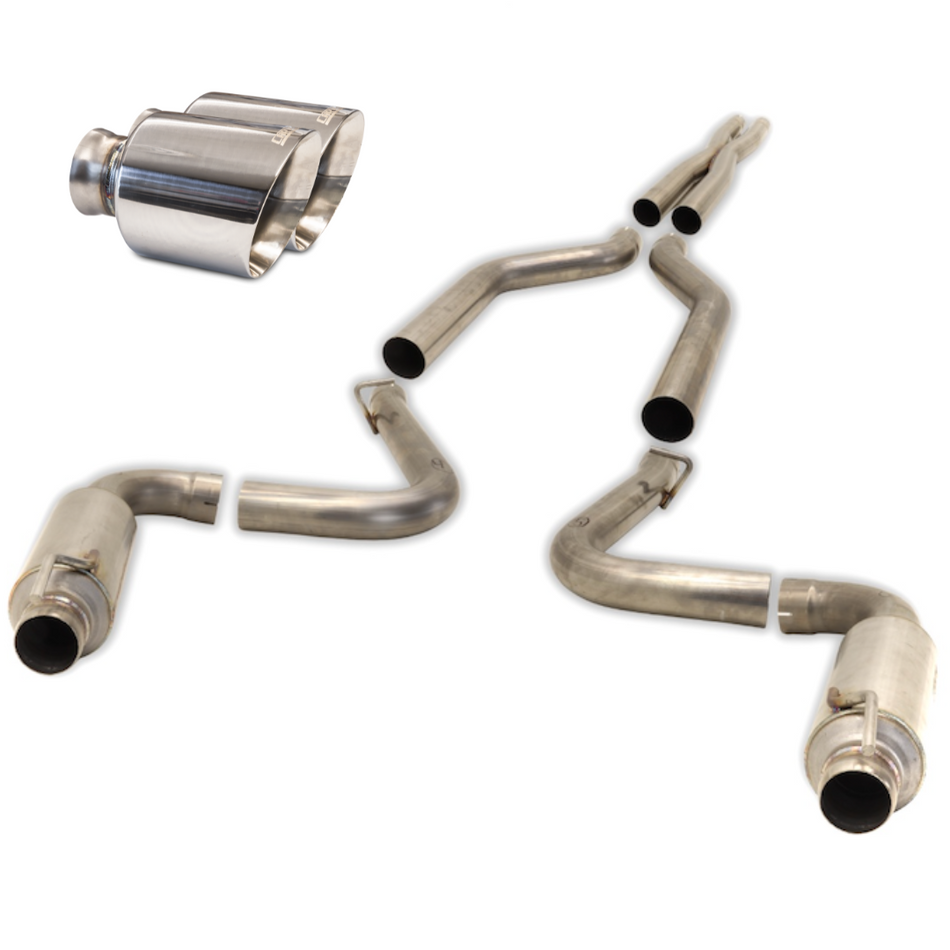 *Last Call* 2015-2024 Dodge Charger Carven Exhaust Cat-Back Exhaust Kit | POLISHED 5" Exhaust Tips | CD1004