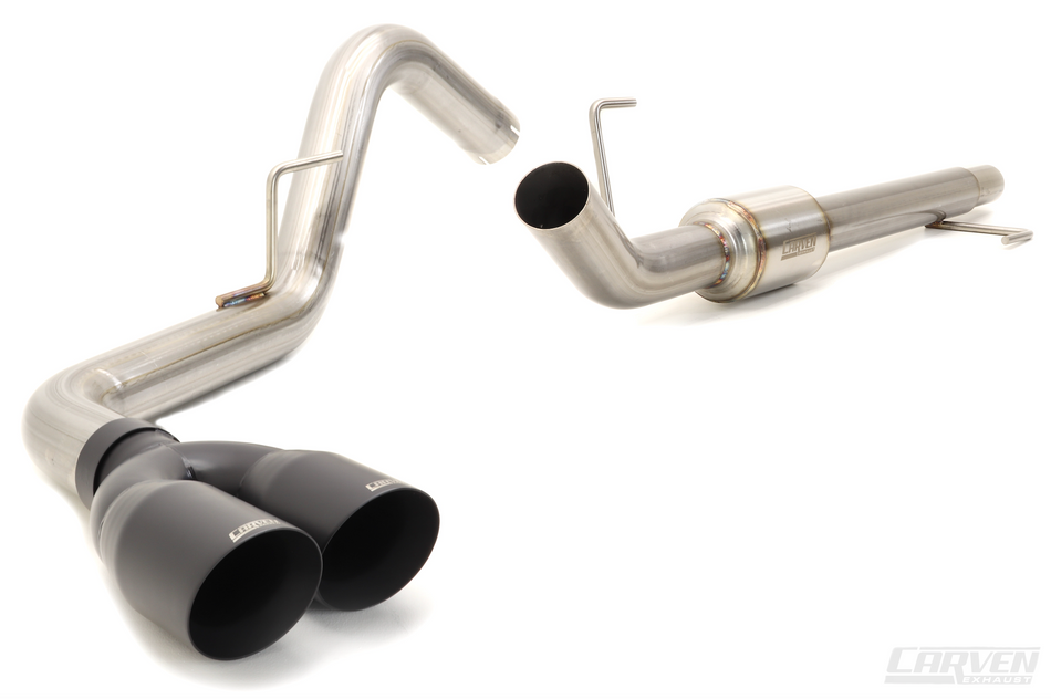 2015-2020 Ford F-150 V8 Carven Exhaust Cat-Back Kit – 4" Dual Black Exit Tip | CF1004