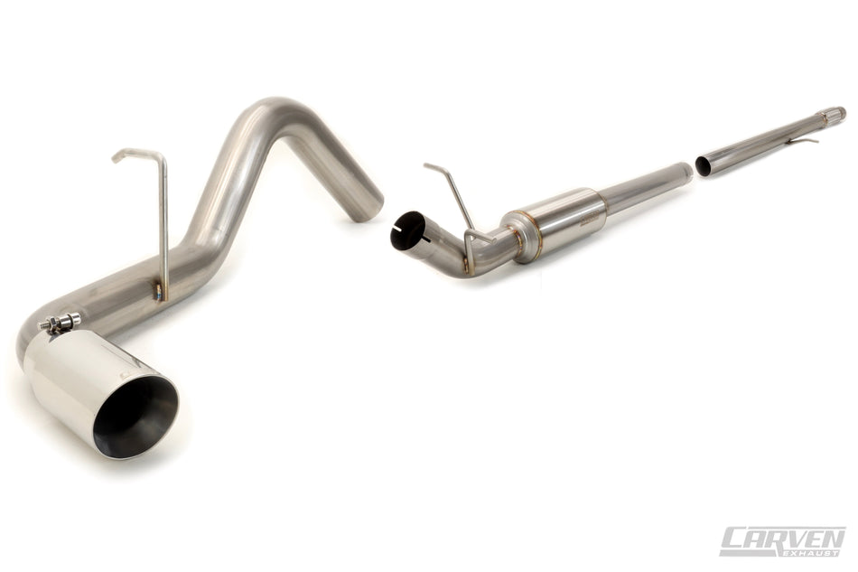 2010-2018 Silverado & Sierra 1500 Carven Exhaust PROGRESSIVE Series Cat-Back Exhaust Kit | 4.0” Single POLISH Tip | CS1011