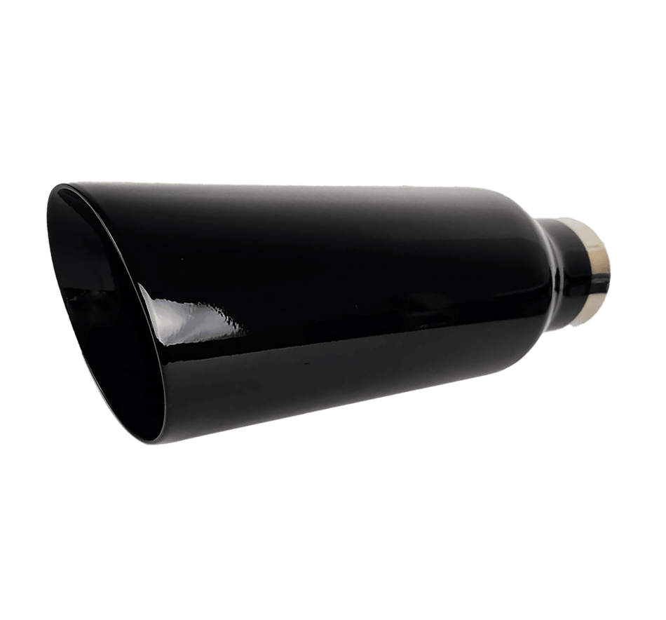 NETAMI | NT3040BK-12 | Exhaust Tip Stainless steel Gloss Black Powder Coated 3.0"ID x 4"OD x 12{OL