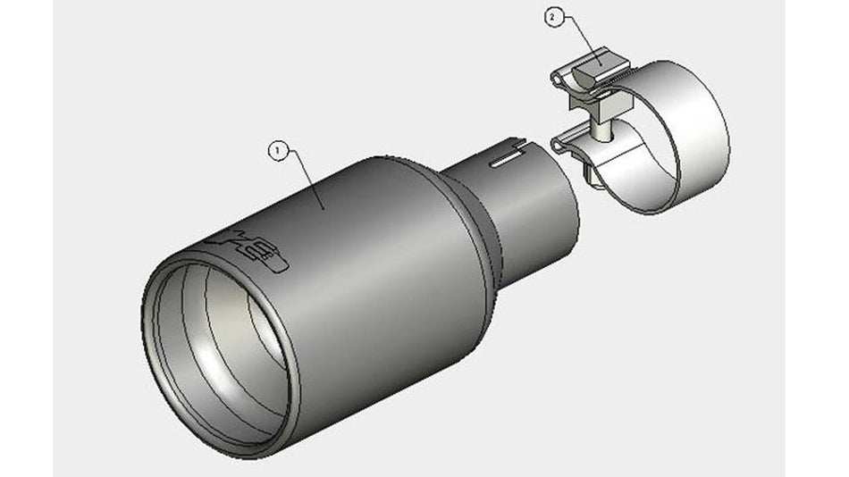 Borla Universal Round Tip | 2.25" Inlet | Stainless | Part # 17802017