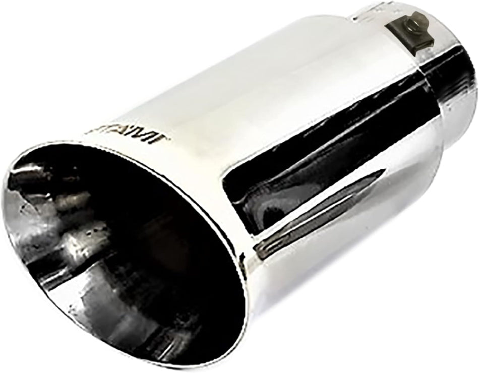 Netami | ‎NT-2416 | 2.5" Inlet to 4" Outlet Exhaust Tip Stainless Steel Double Wall Chrome Polish Bolt-on 2.5" Inlet, 4" Flared Outlet, Overall Length: 9"